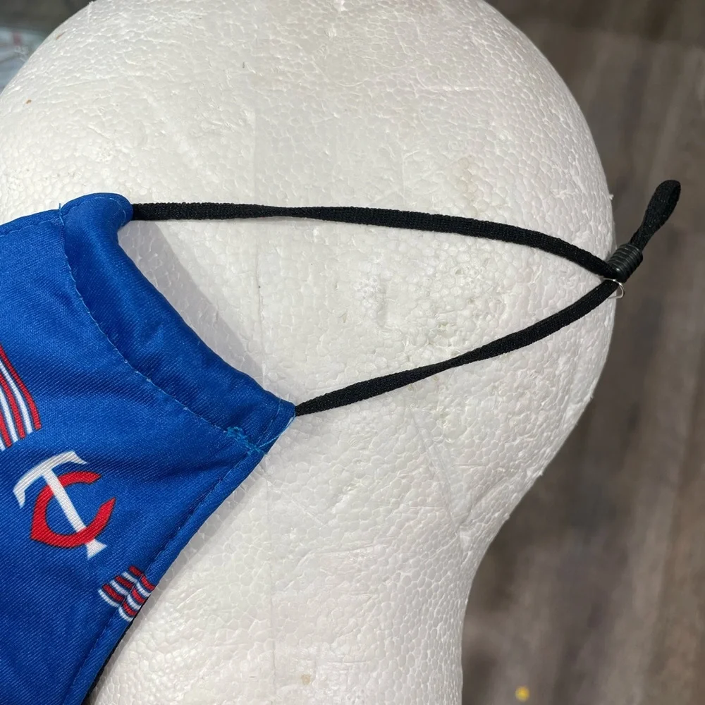 Minnesota Twins MLB Team Color Face Mask Logo ~ Adjustable ear laces ~ One Size